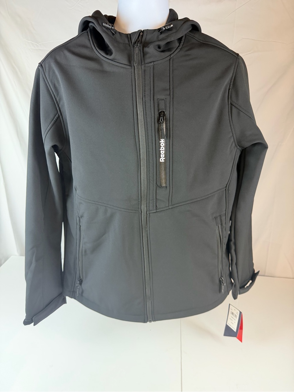 Reebok Men's Black Hooded Softshell Jacket NWT size Medium